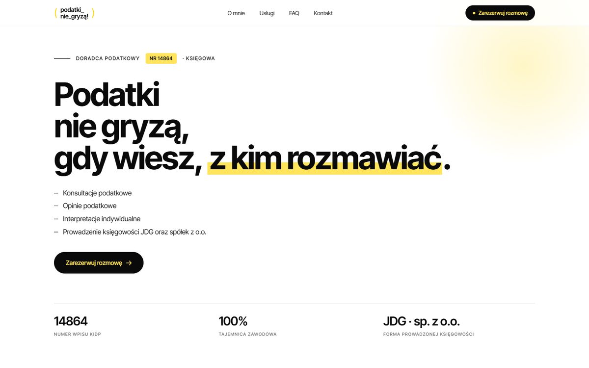 Strona Podatki nie gryzą: Doradca podatkowy